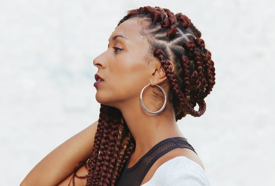 long brown dookie braids