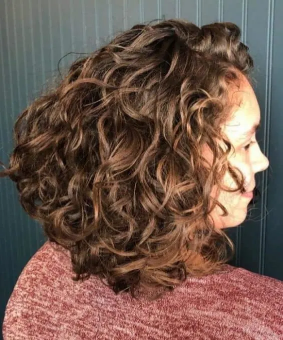 long choppy bob for curly hair