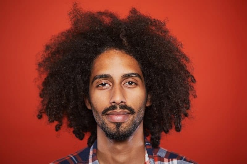 long curly hair for black men