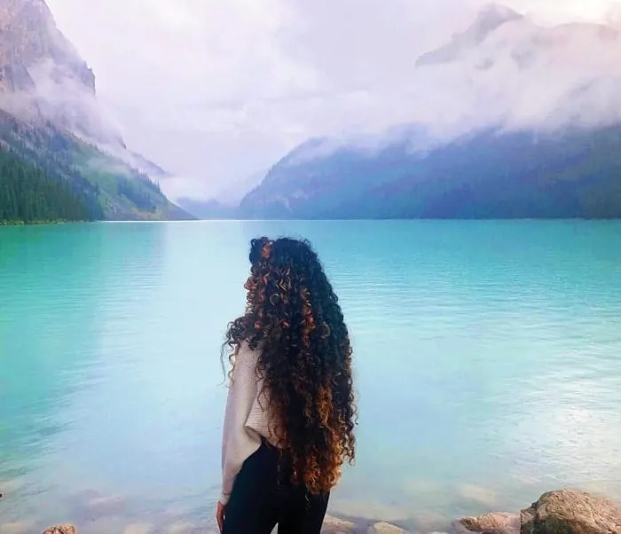 Long Curly Hair with Highlights