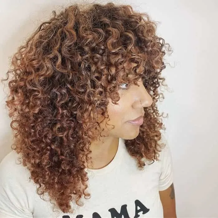 long curly inverted bob