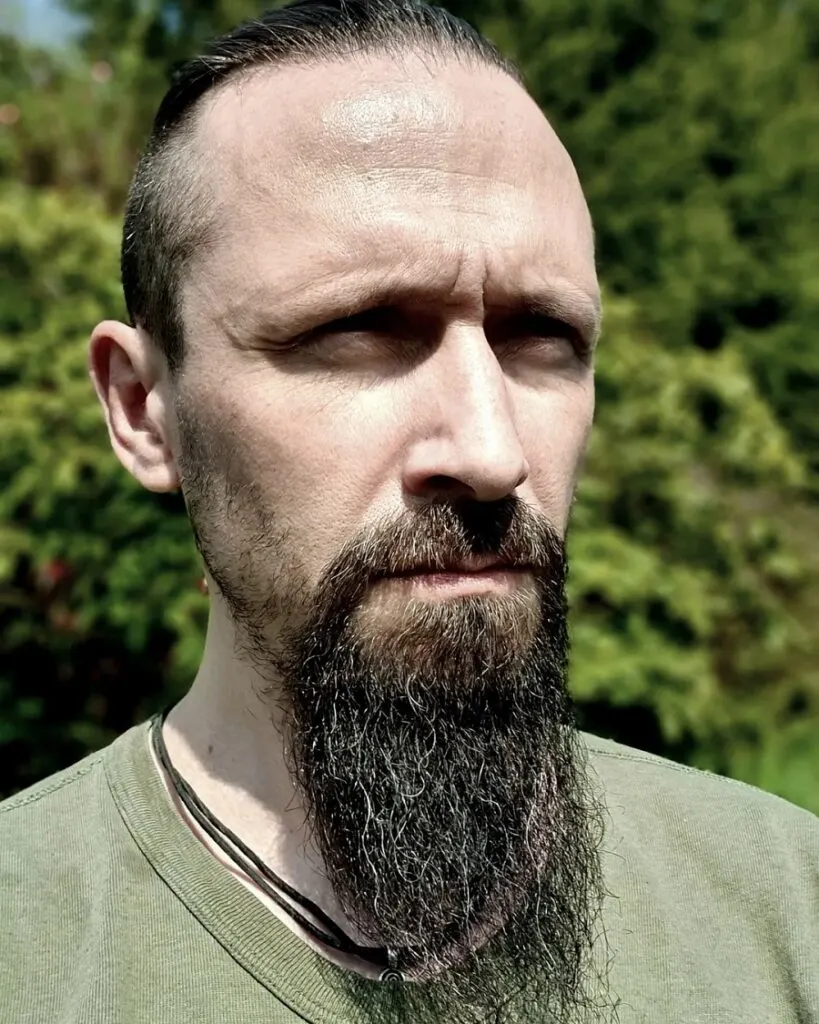 long dark goatee beard