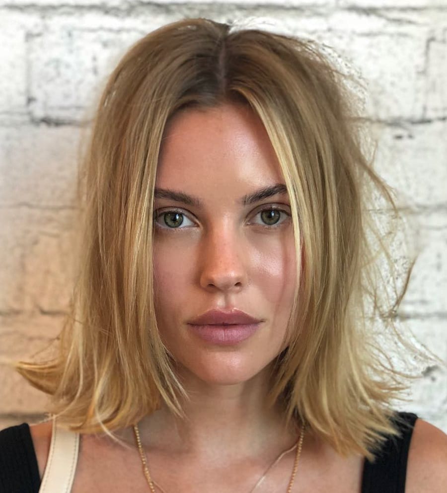 long flip blonde bob