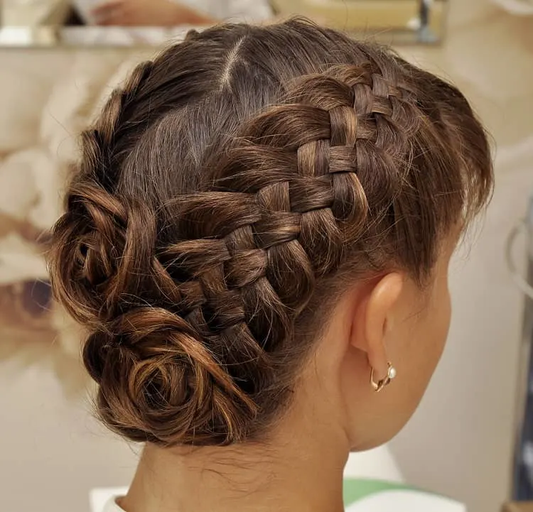 long formal brown hairstyle