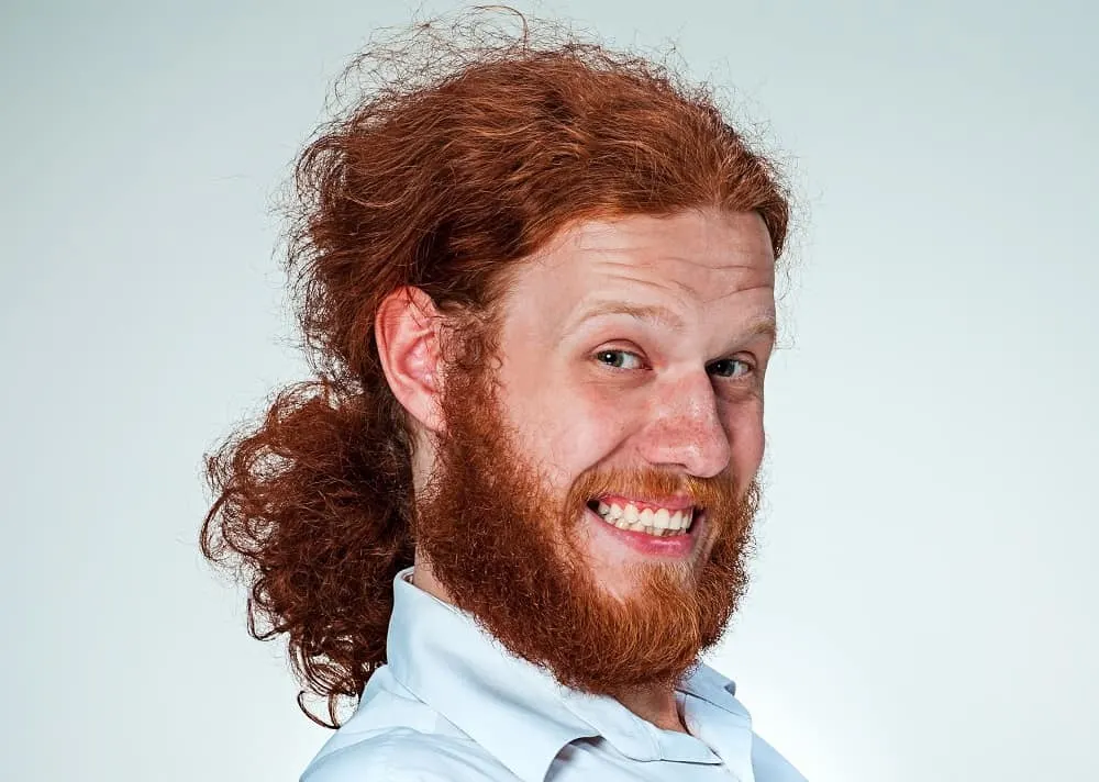 long ginger curls for men