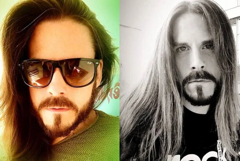 Sleek Long Hair and Goatee Beard for Men