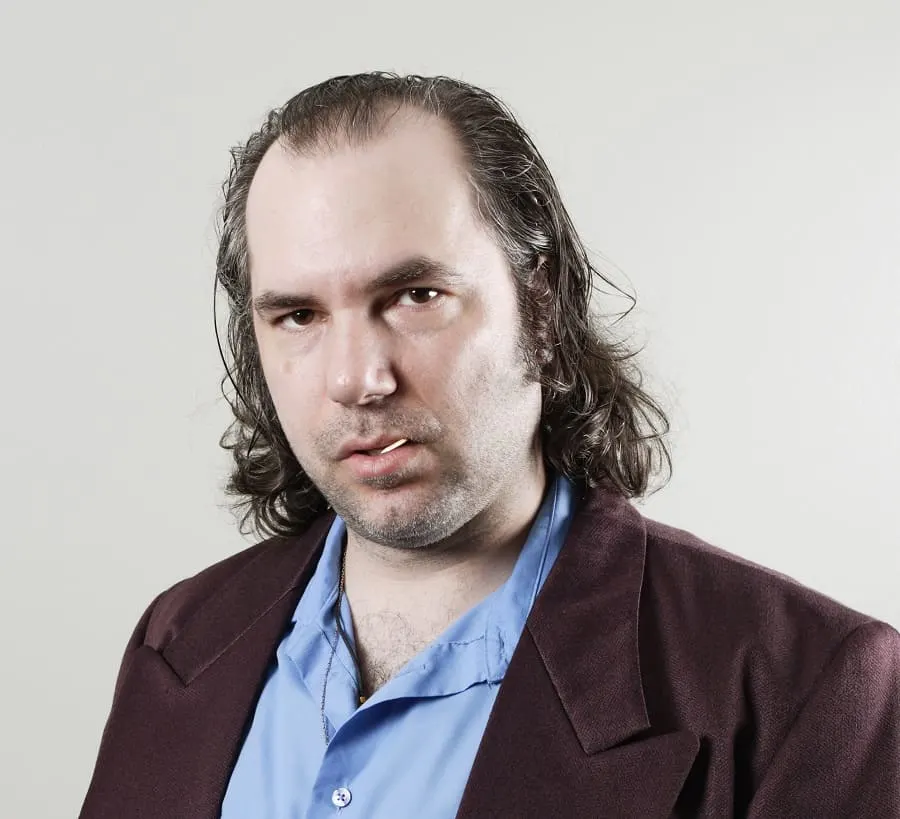 long hair for man with receding hairline