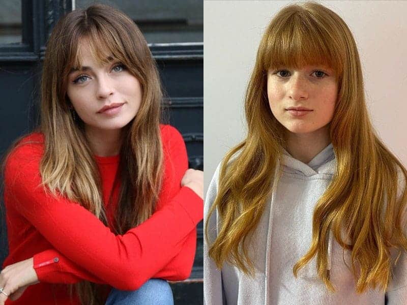 Long Bangs for Square Faces
