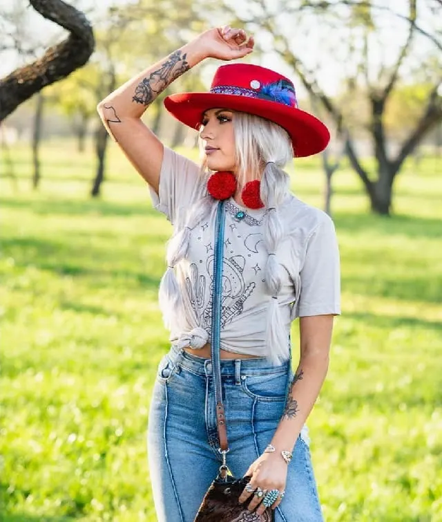 long hairstyle for cowgirl