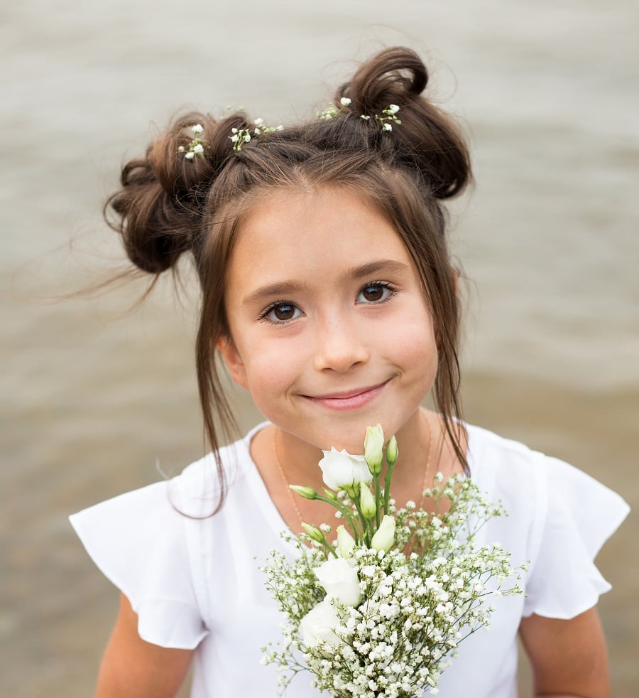 long hairstyle for junior bridesmaids