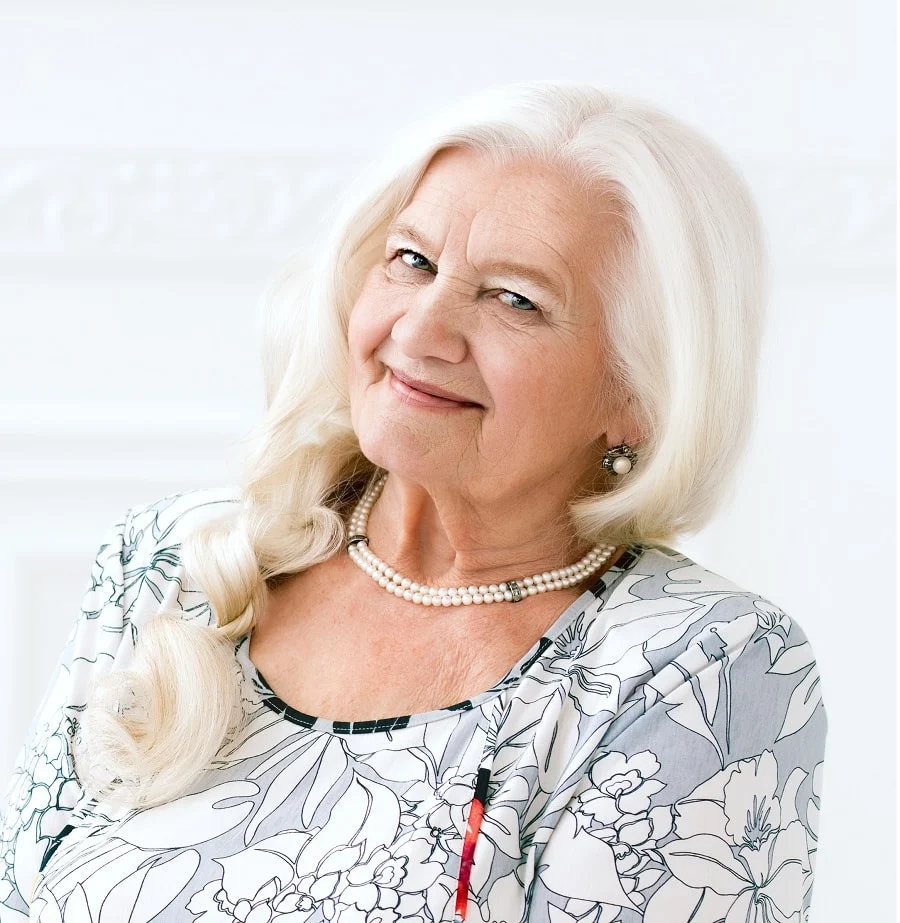 long hairstyle for overweight women over 60