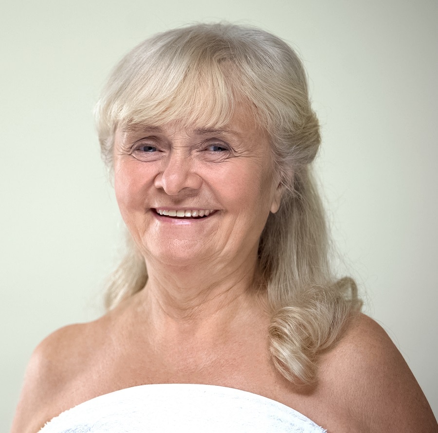 long hairstyle for women over 70 and overweight