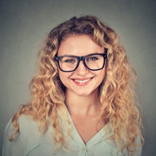 long hairstyle for women with glasses