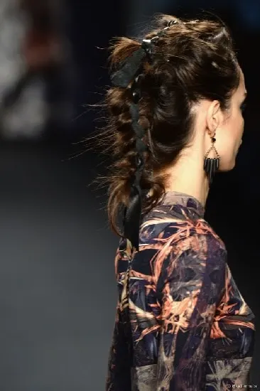 indian long hairstyle with pony-braid