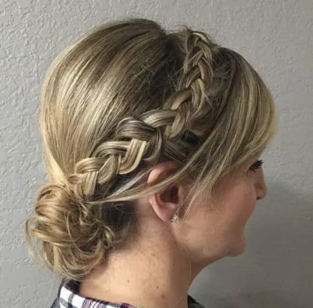 braided bun for women over 40