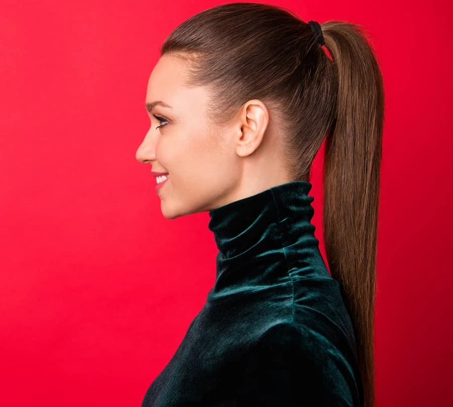 long high ponytail
