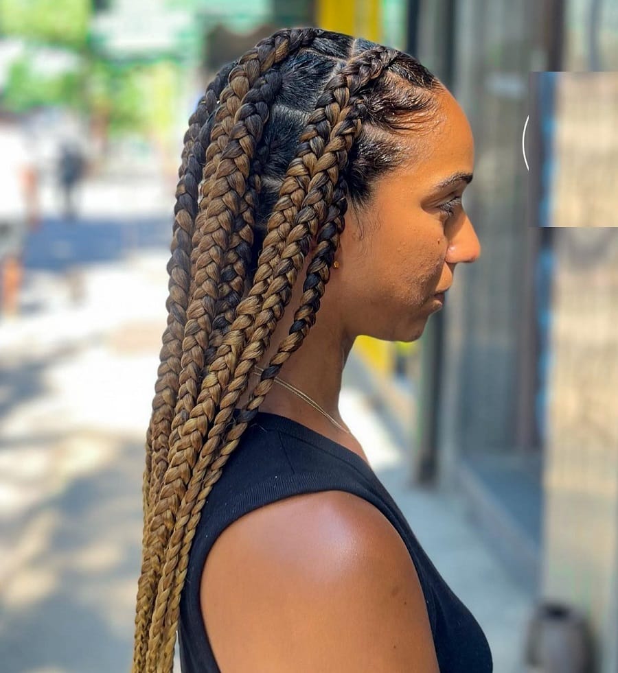 Long and big braids without knots