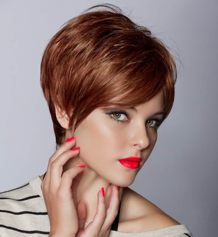long layered pixie