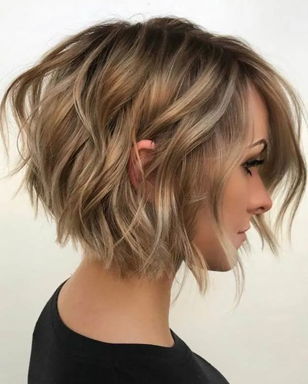 Long Layered Waves on Short Hair