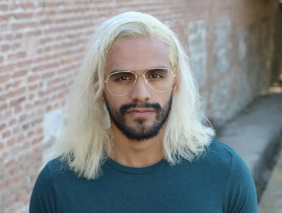 long light blonde hair for men