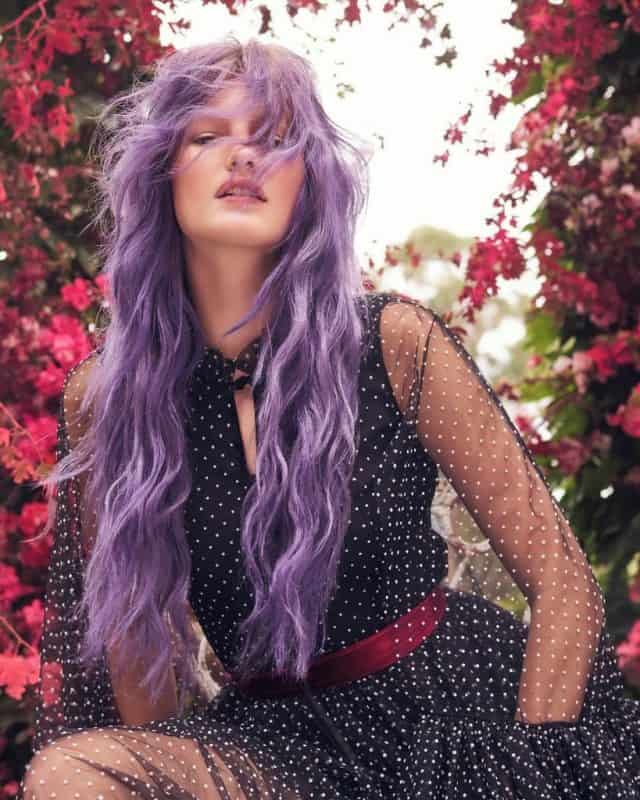 long lilac hair