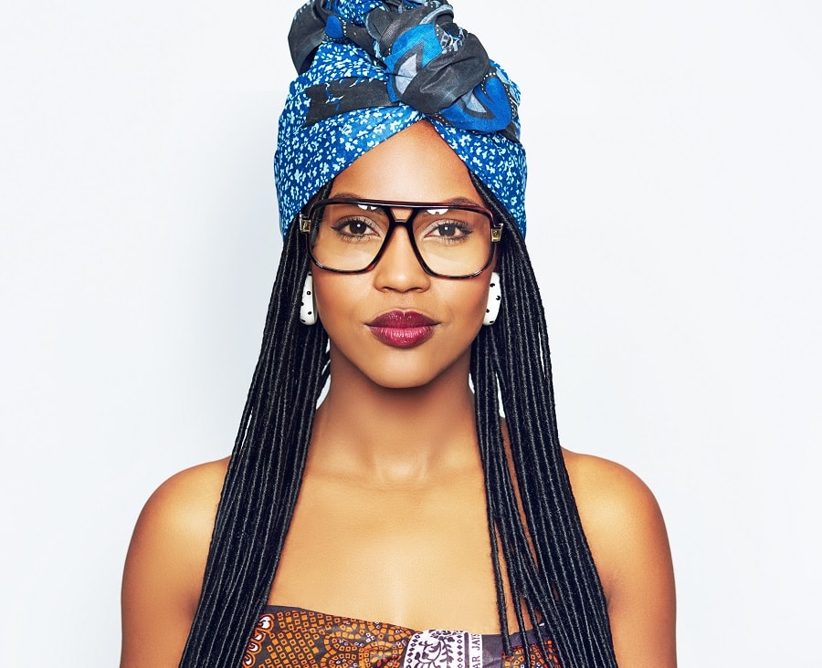 long locs with glasses