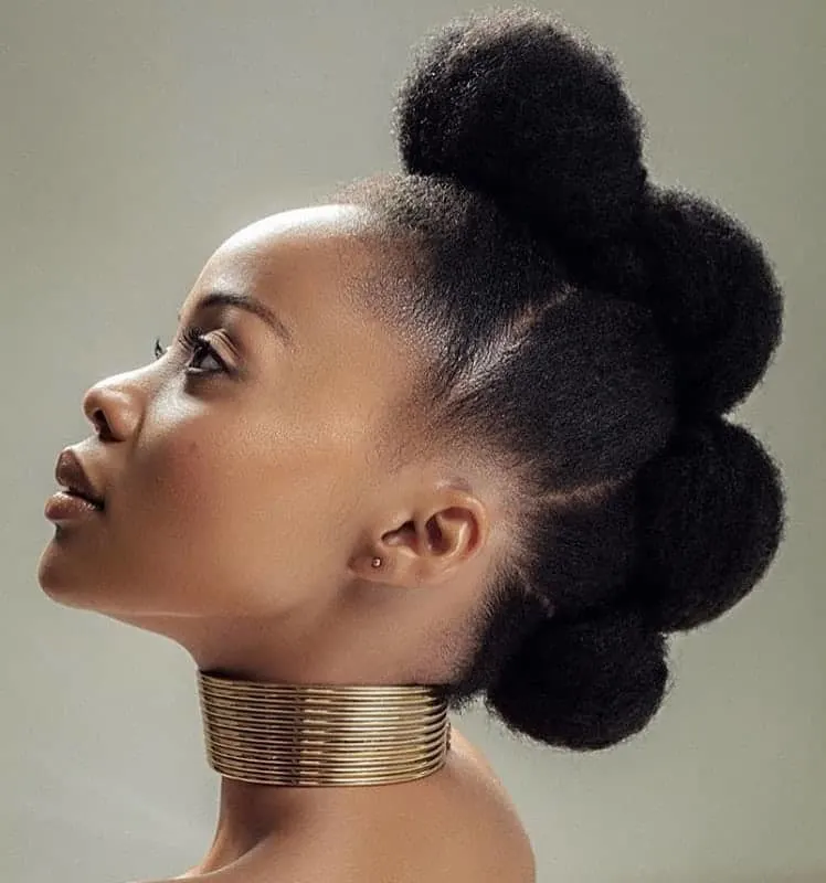 long hair mohawk for black women