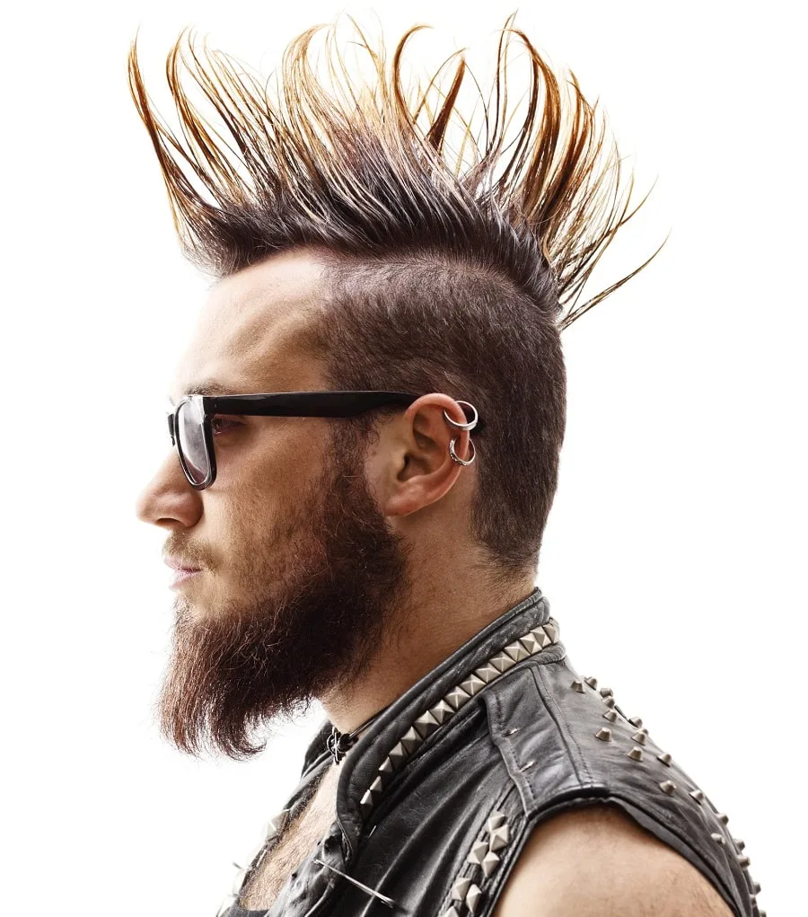 long mohawk with glasses