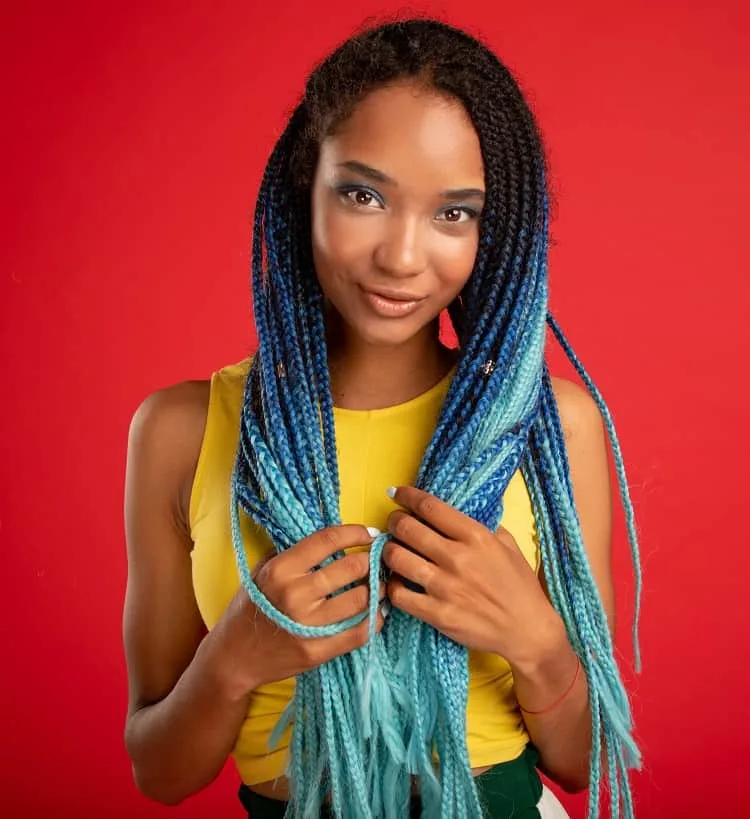 long ombre box braids