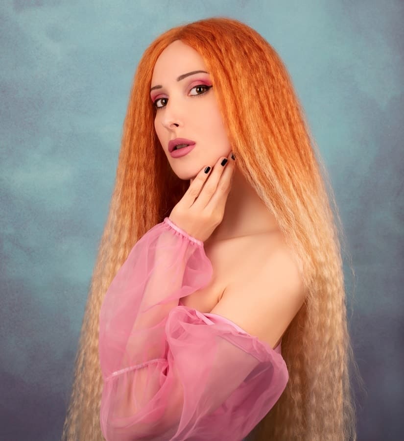 long orange hair