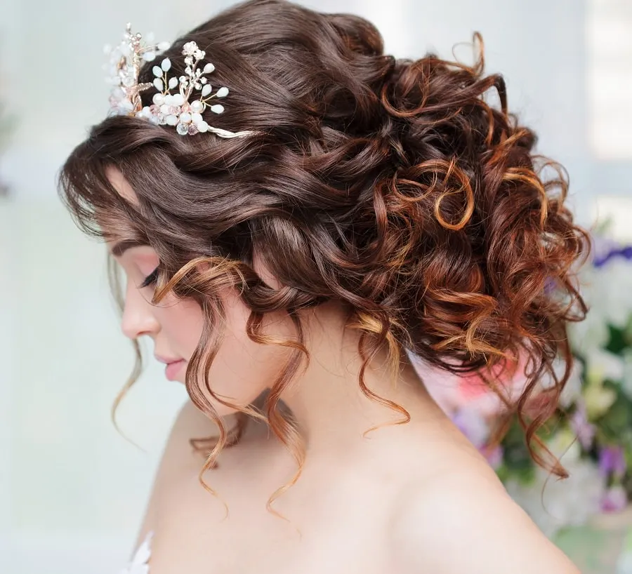 long perm hair for wedding