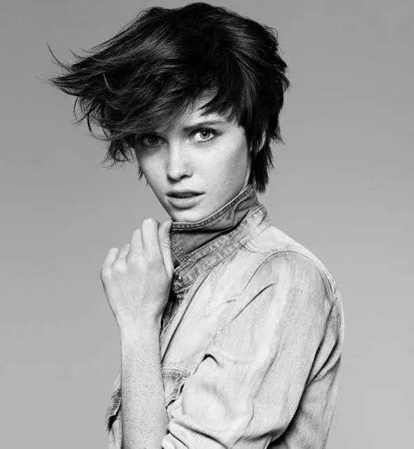 Cool long pixie haircut