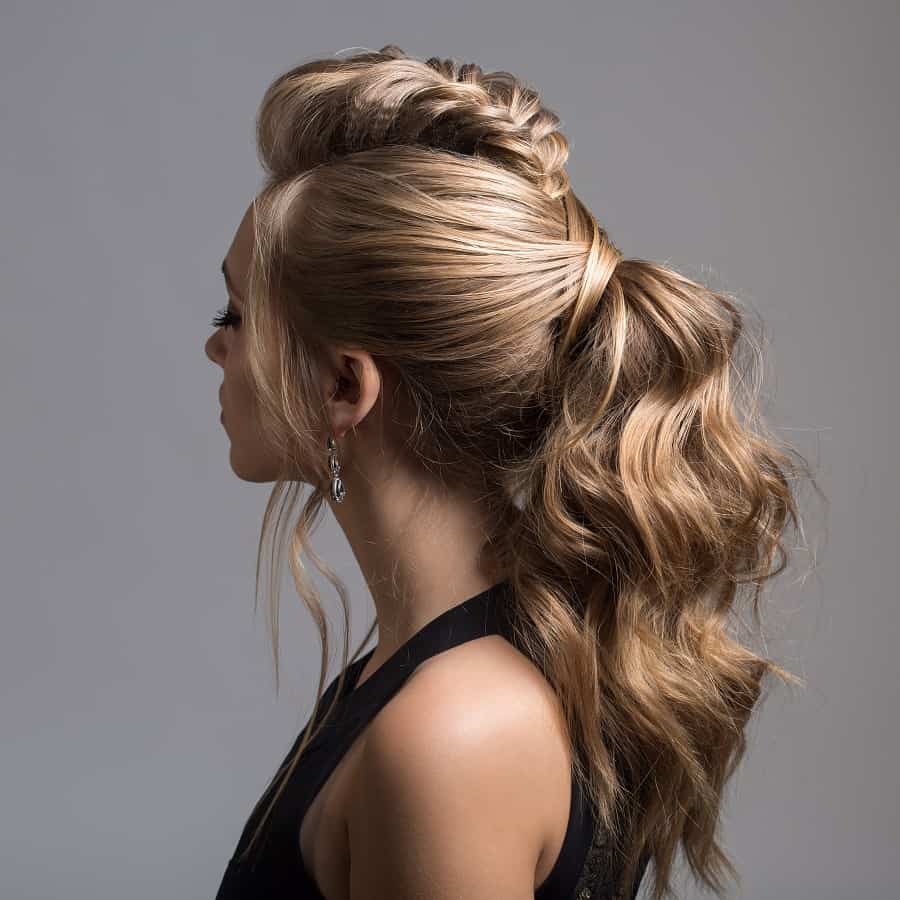 long ponytail with braid