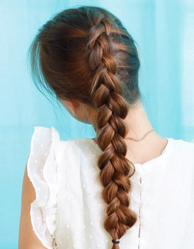 long braided professional hairstyle