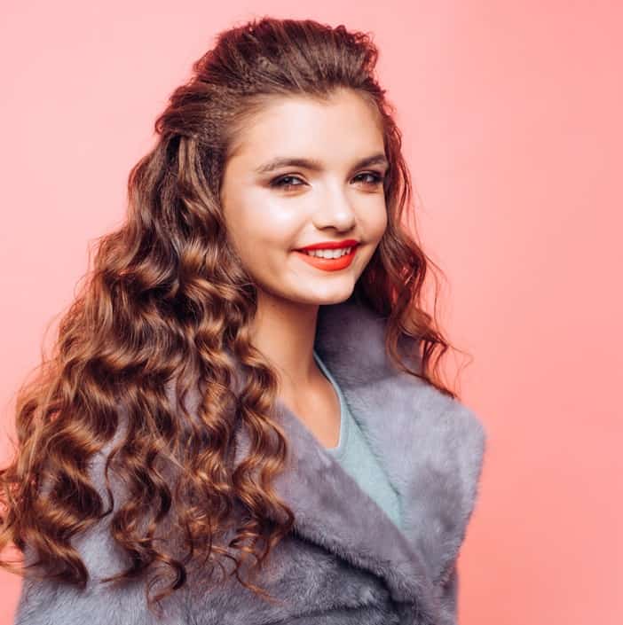 long prom hairstyle for round face