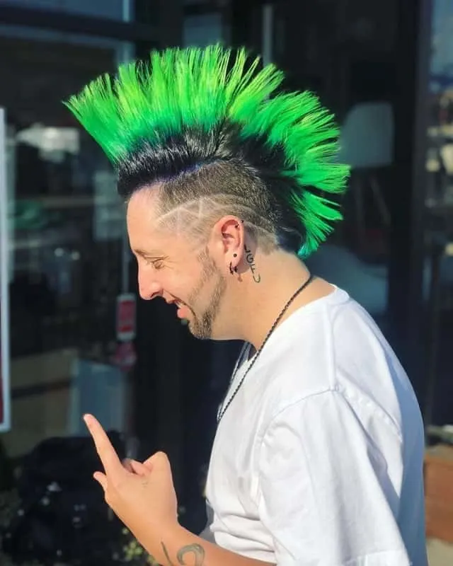 long punk hairstyle for men