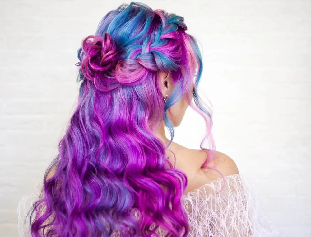 long rainbow curls