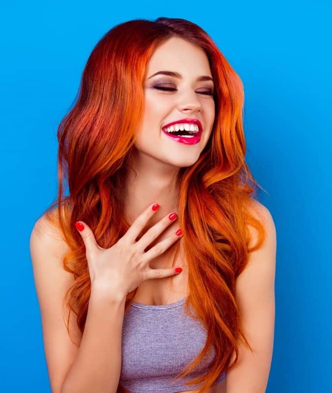 long red orange hair