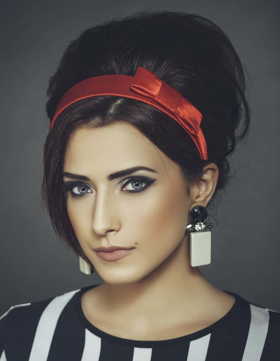 long retro hairstyle for formal occasion