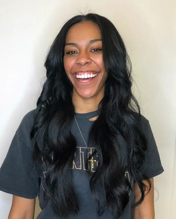 Long Sew-in Wavy Hair