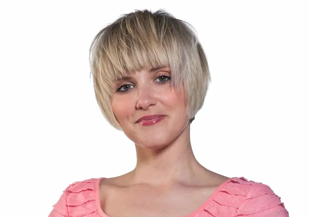 long shaggy pixie with bangs