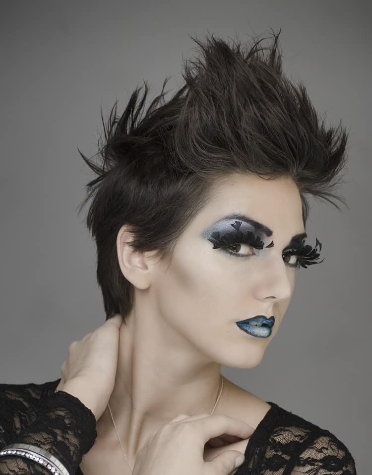 Long and spiky pixie haircut