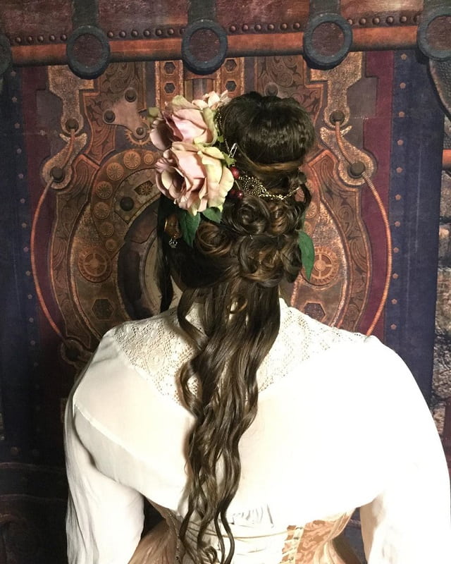 long steampunk hairstyle