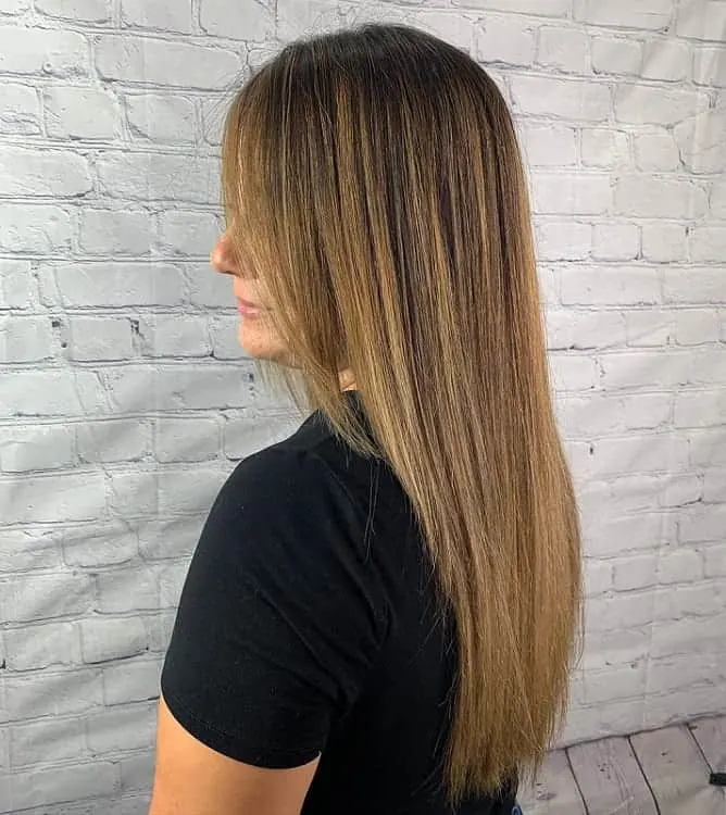 long straight balayage hair