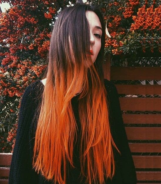 long straight ombre hair 