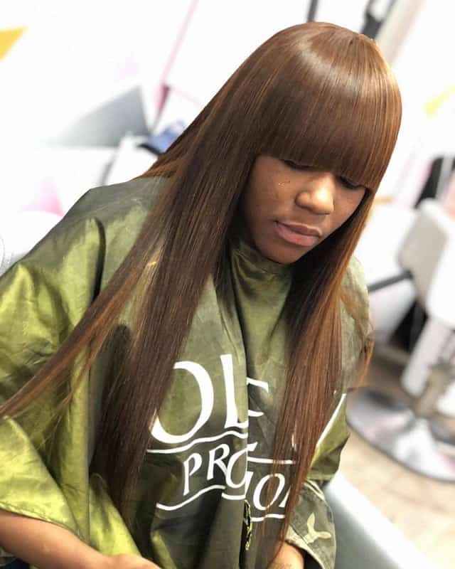 long straight weave hairstyle