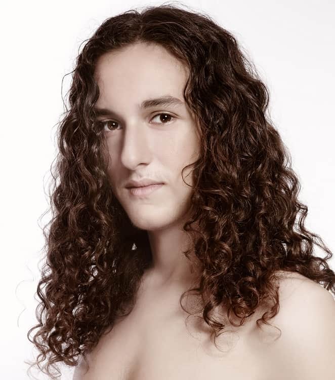 long thick curly hair for men