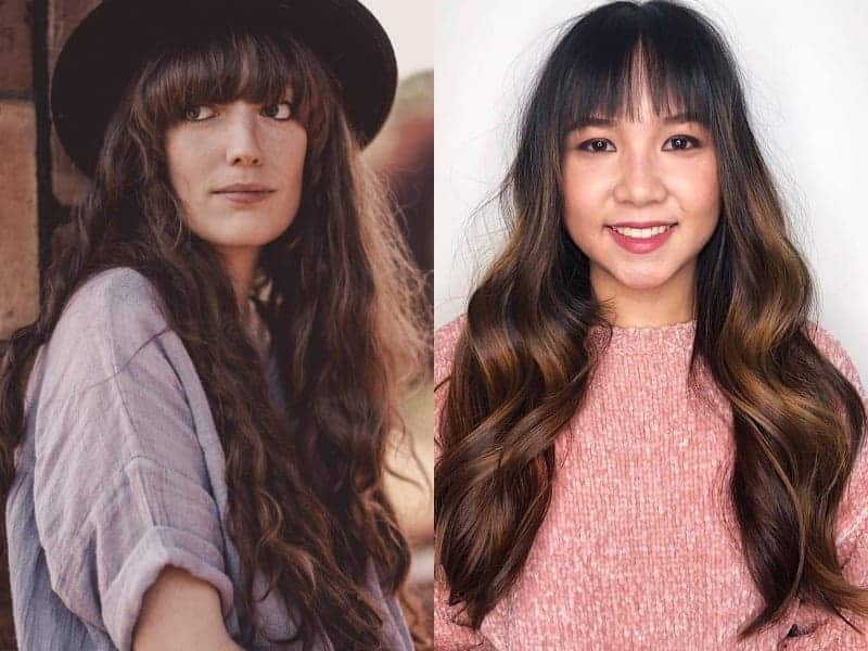 Long Thick Hair with Bangs