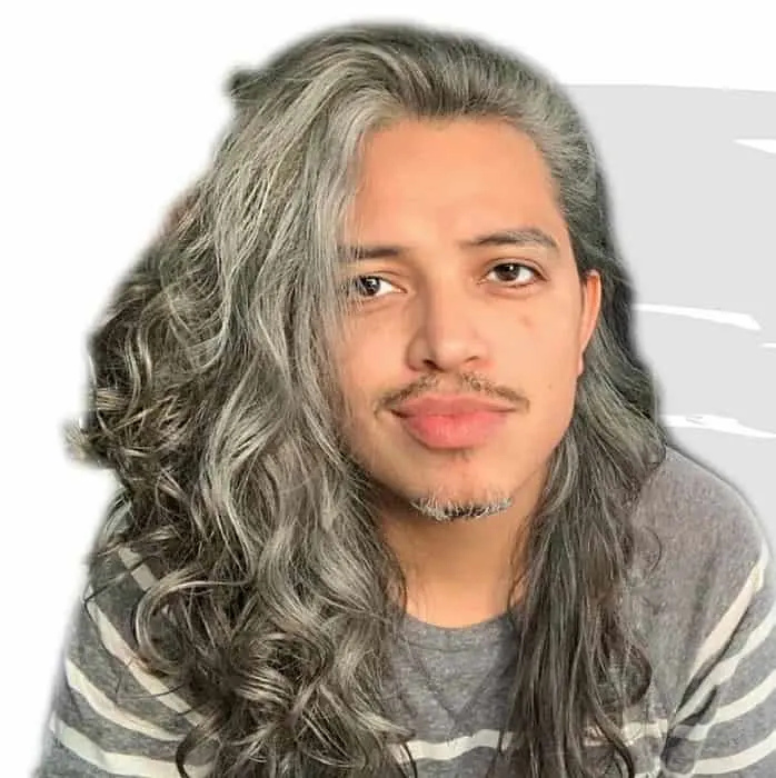 long thick grey hair for men 