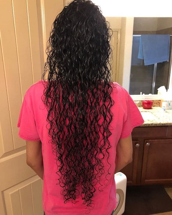 long curly thin hair